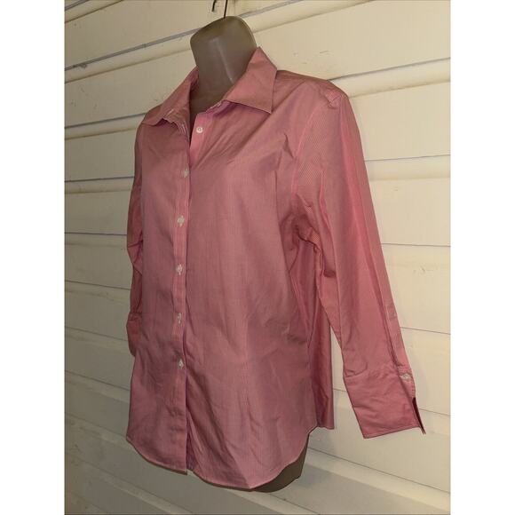 Brooks Brothers 346 100% Cotton 3/4 Sleeve Button Up Top Size 14 - Picture 3 of 8